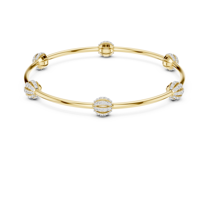 925 Silver Moissanite Station Bangle 14k Gold Plated