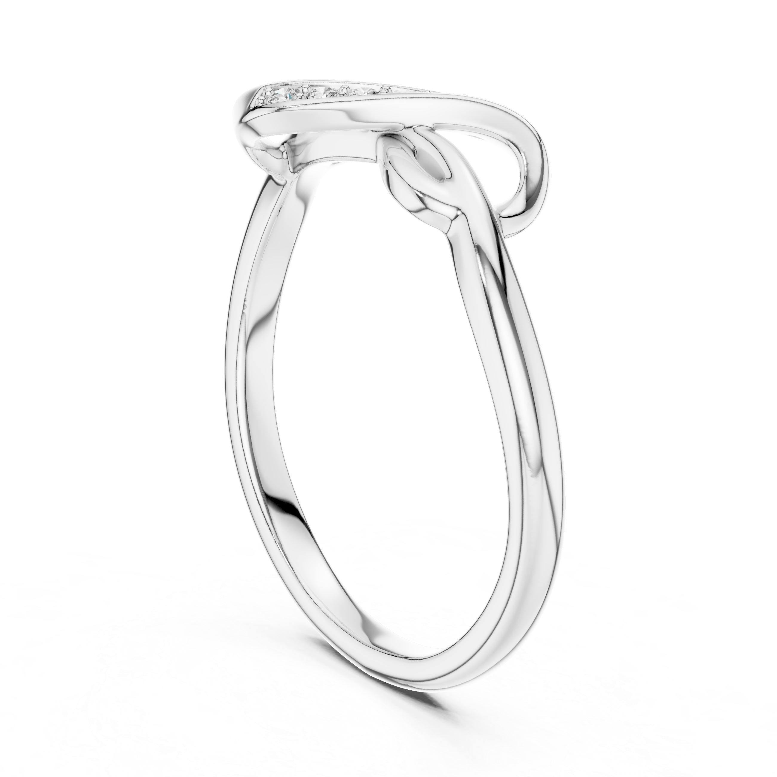 925 Silver Moissanite Infinity Love Knot Ring 14K Gold Plated