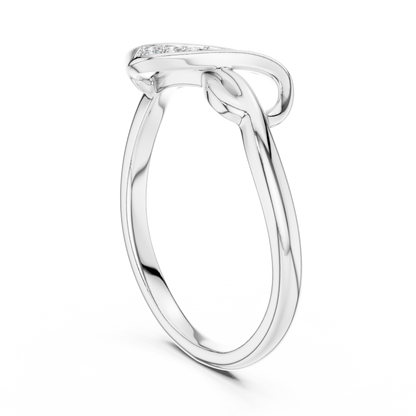 925 Silver Moissanite Infinity Love Knot Ring 14K Gold Plated