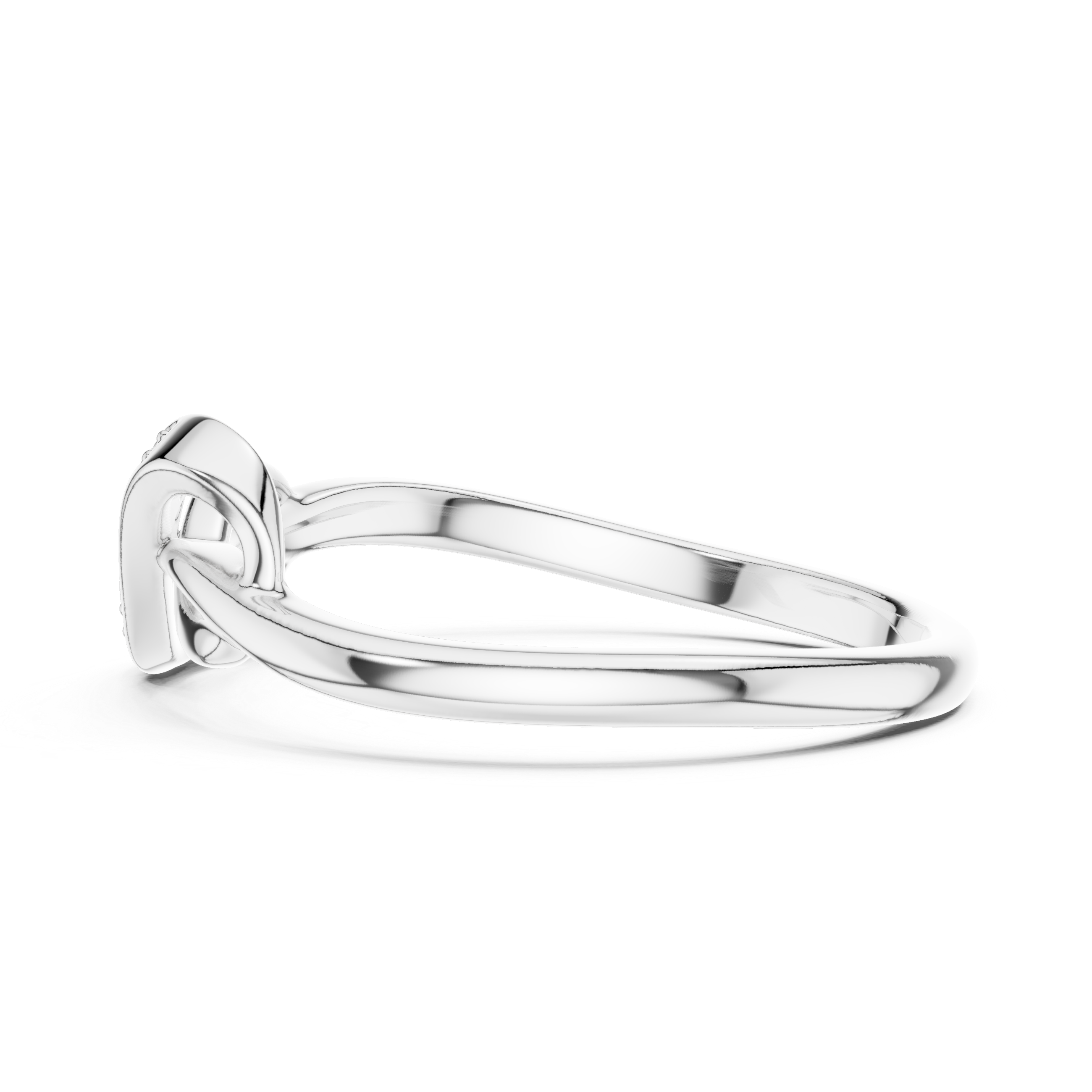 925 Silver Moissanite Infinity Love Knot Ring 14K Gold Plated