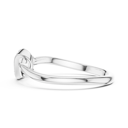 925 Silver Moissanite Infinity Love Knot Ring 14K Gold Plated