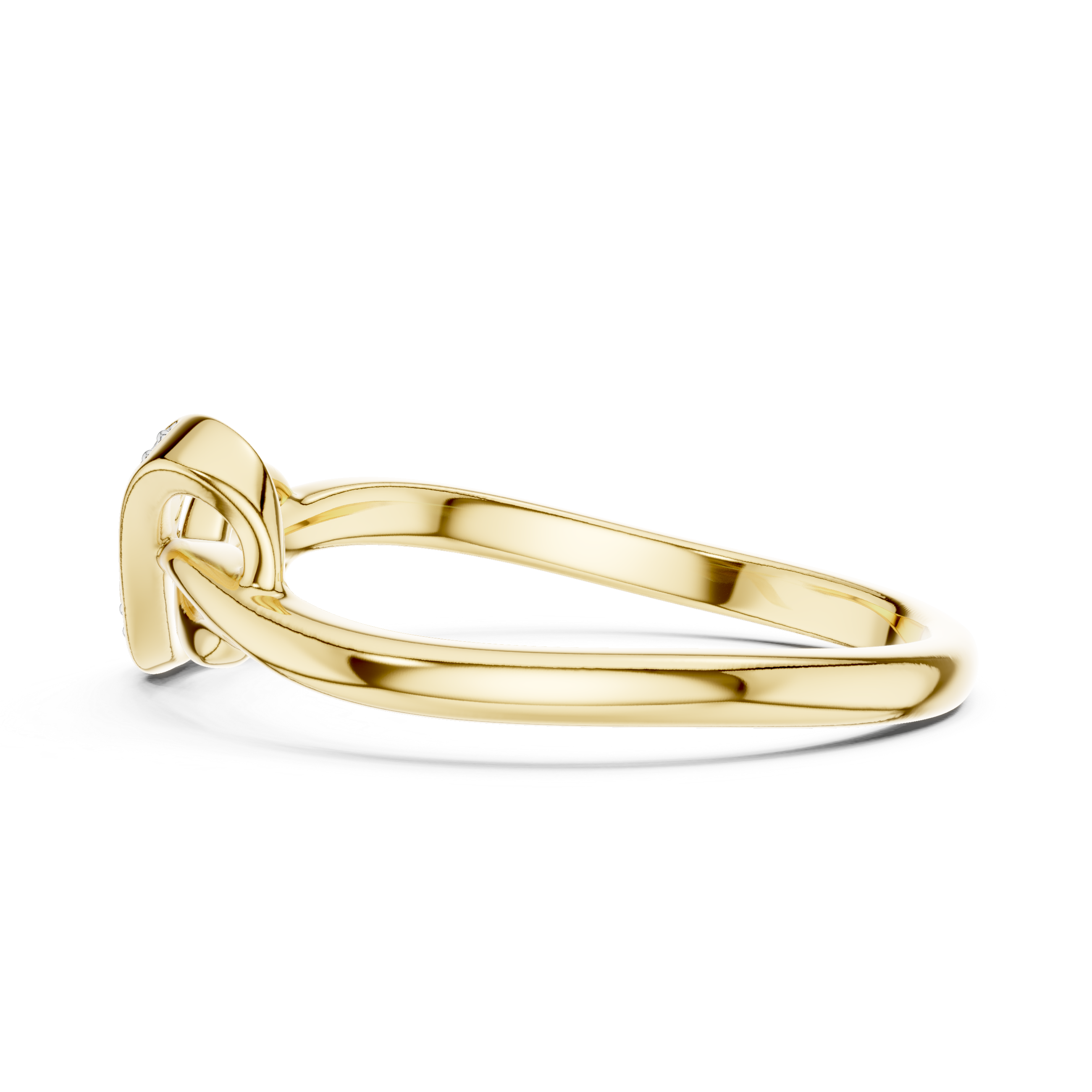 925 Silver Moissanite Infinity Love Knot Ring 14K Gold Plated