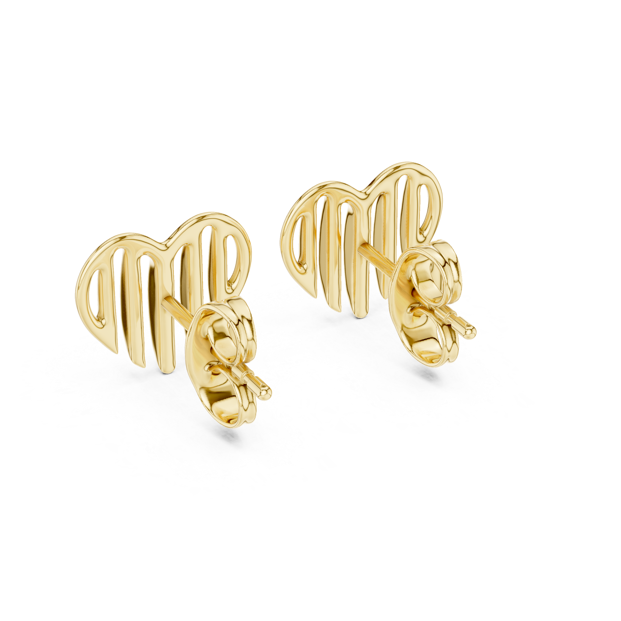 925 Silver Surrealist Dripping Heart Style 14K Gold Plated