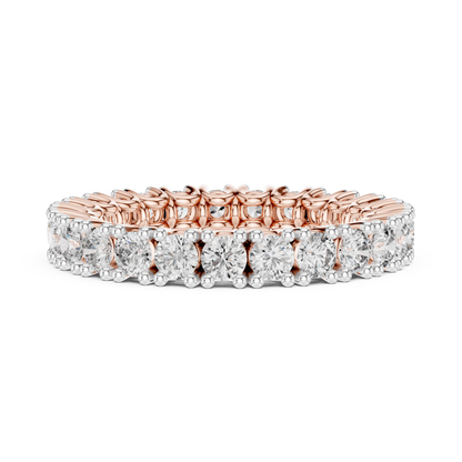 925 Silver Moissanite Full Eternity Ring 14K Gold Plated