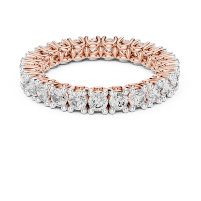 925 Silver Moissanite Full Eternity Ring 14K Gold Plated
