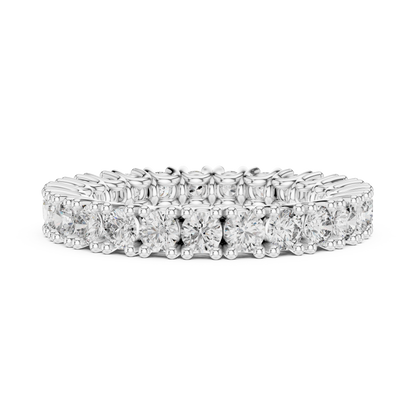 925 Silver Moissanite Full Eternity Ring 14K Gold Plated