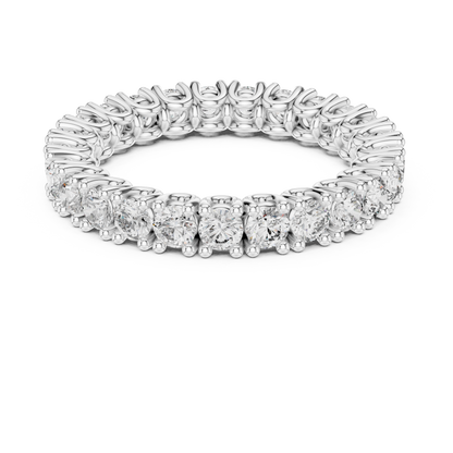 925 Silver Moissanite Full Eternity Ring 14K Gold Plated