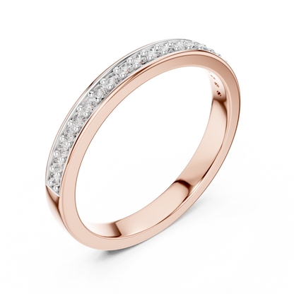 925 Silver Moissanite Channel-Set Eternity Band 14K Gold Plated