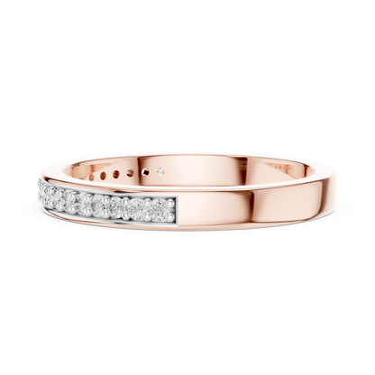 925 Silver Moissanite Channel-Set Eternity Band 14K Gold Plated