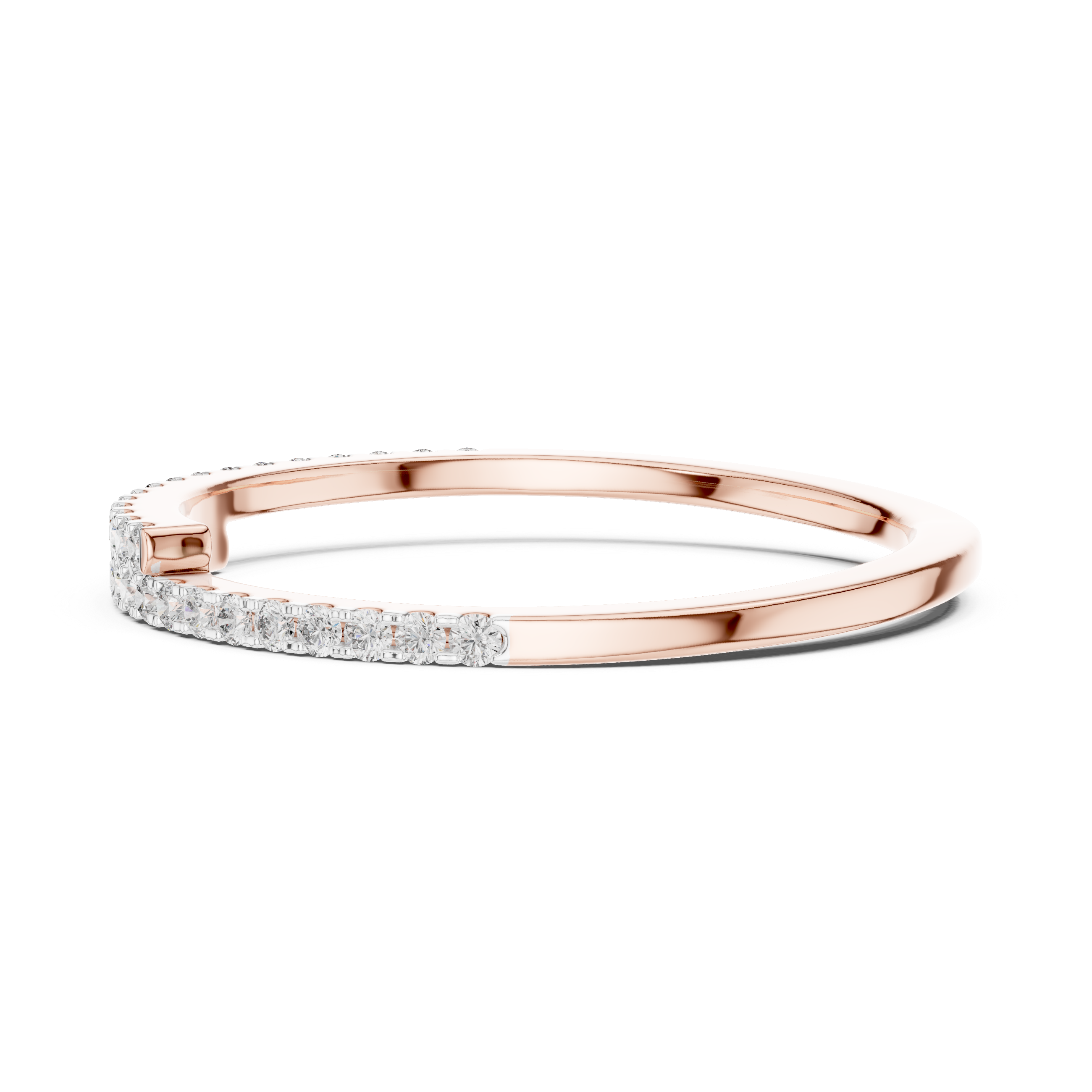 925 Silver Moissanite Double-Row Bypass Wrap Ring 14K Gold Plated