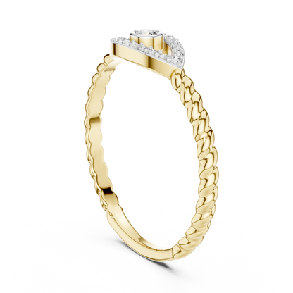 925 Silver Moissanite Evil Eye Ring 14K Gold Plated