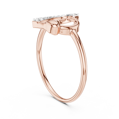 925 Silver Moissanite Heart Shape Ring 14K Gold Plated