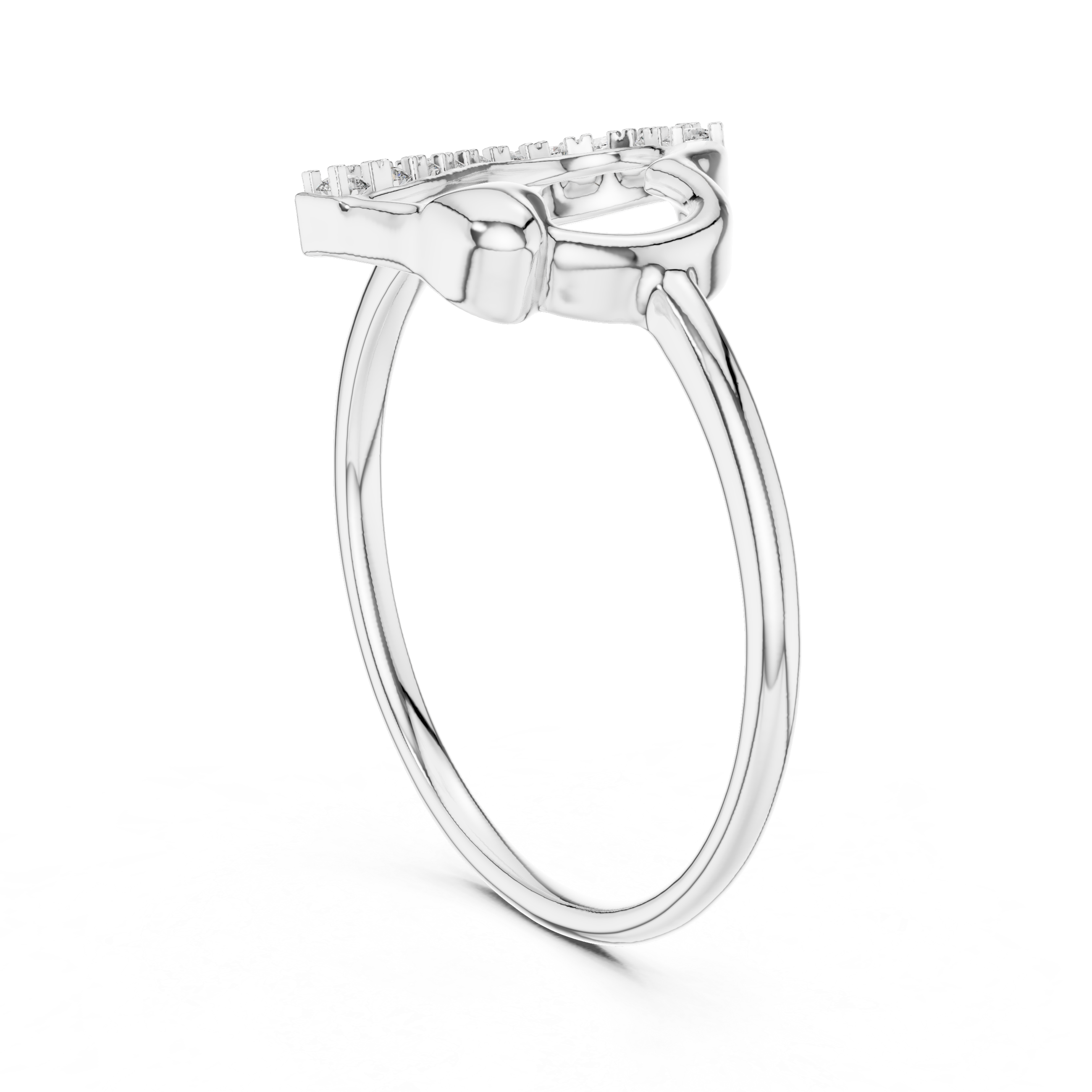 925 Silver Moissanite Heart Shape Ring 14K Gold Plated