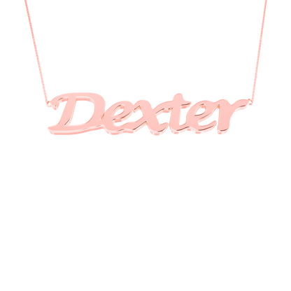 RKC 14k Yellow Gold Plated Initial Name Pendant Necklace Approx. Weight 5gm and Length 10mm