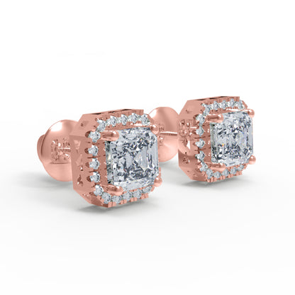 Orecchino da donna a bottone in argento sterling RKC 925 14k giallo sopra peso 2,3 Gm altezza 7,80 MM