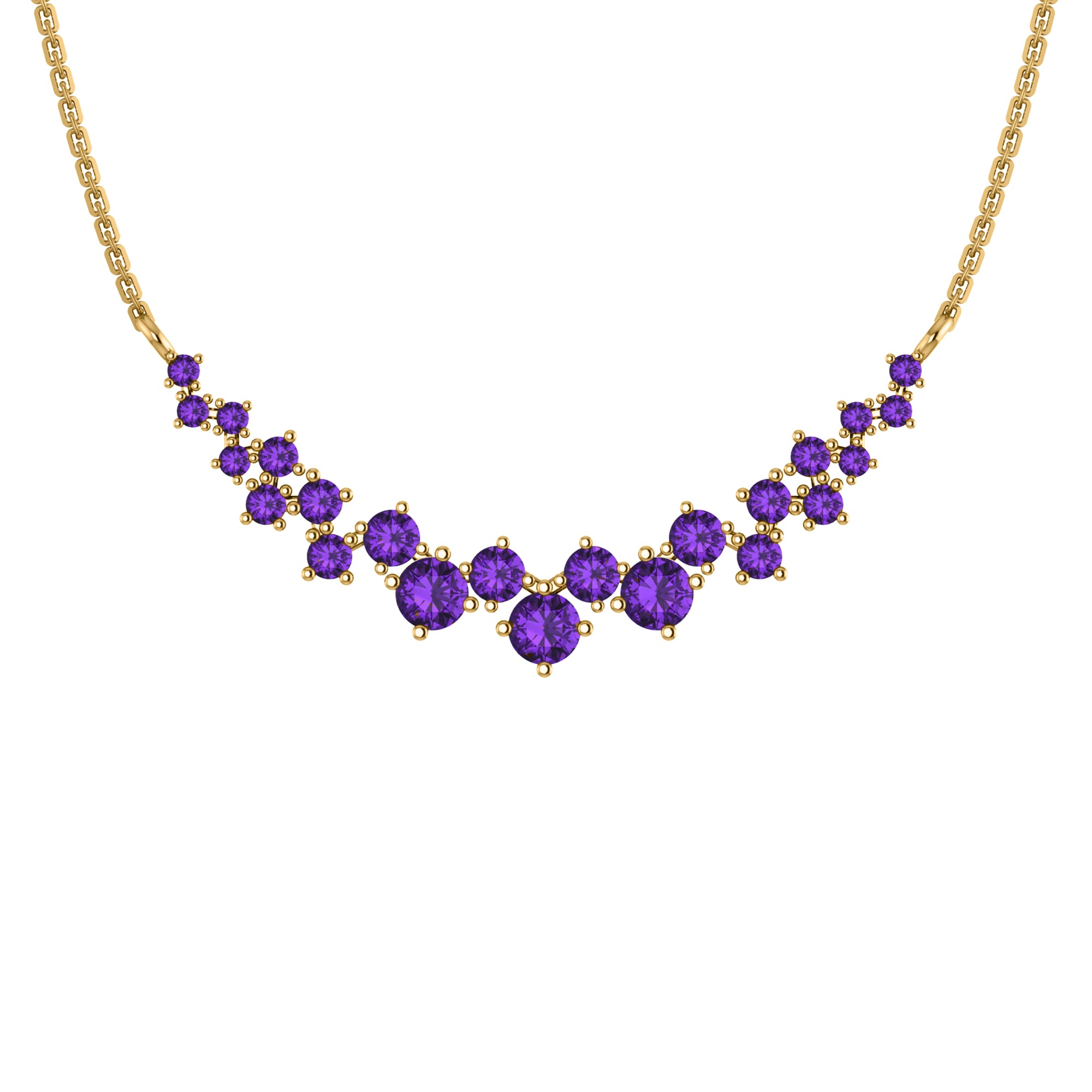 Collana affascinante con moissanite RKC da 10,35 CT Argento 925 placcato oro rosa 14k Peso del prodotto 4,80 GM