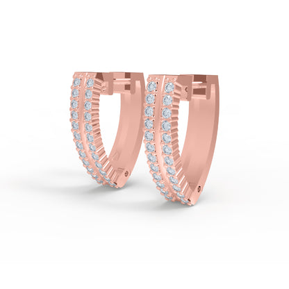 Orecchino da donna a cerchio a clip in argento sterling RKC 925 14k giallo sopra Peso del prodotto 4,00 GM Altezza 15,50 MM