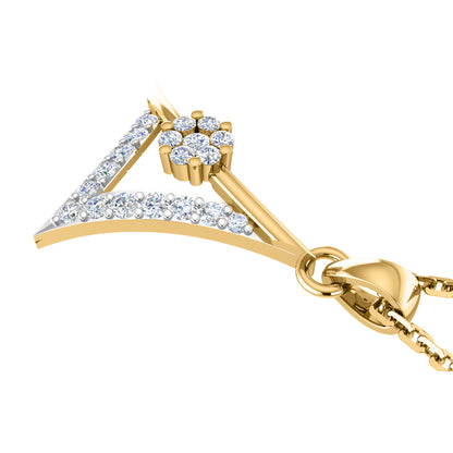 RKC 925 Silber Golden Gesamtgewicht 0,55 ct Moissanit Anhänger Gewicht 3,40 gm und Gewicht Ohrring 1,80 gm Set mit 14K Roségold plattiert