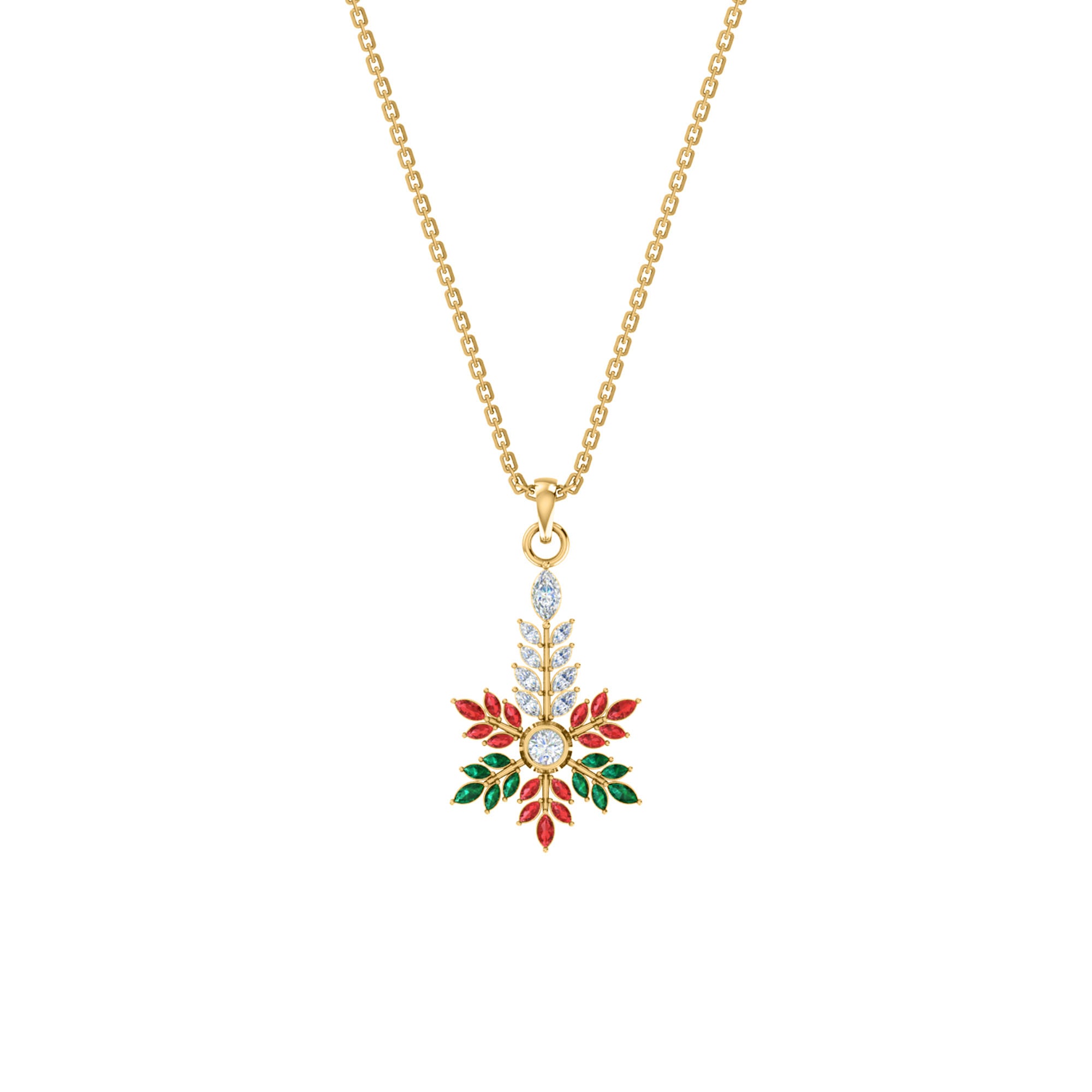 RKC 925 Silver Golden Total 2.69Ct CZ Pendant Wt 3.60gm And Wt Earring 3.20gm Set With 14K Yellow Gold Plated