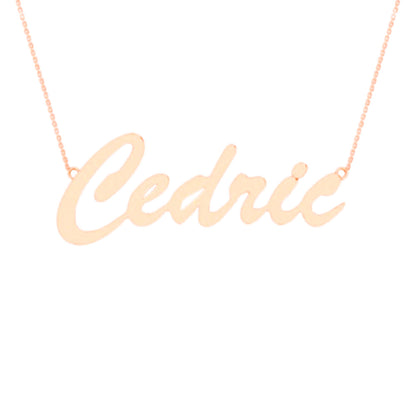 RKC 14k Yellow Gold Plated Beautiful Name Pendant Necklace Customize your Name