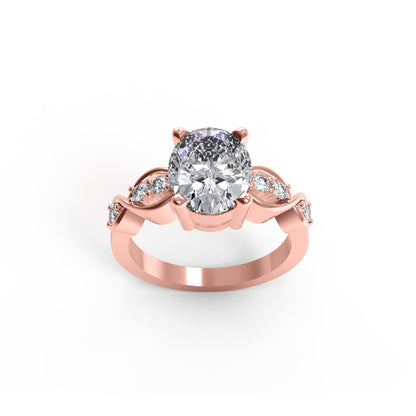 RKC Moissanit-Hochzeitstagsring im Ovalschliff, 925er Sterlingsilber, 14 Karat Gelbgold vergoldet, Gewicht 4,50 g, Breite 2,50 mm