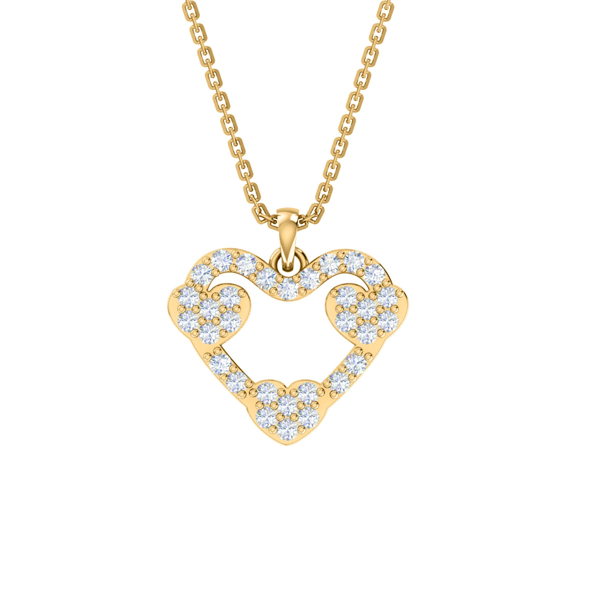 RKC 2,00 CT Moissanit-Herzanhänger, 925er Silberschmuck, 14 Karat Roségold vergoldet, Gewicht 4,30 GM, Höhe 17,80 mm
