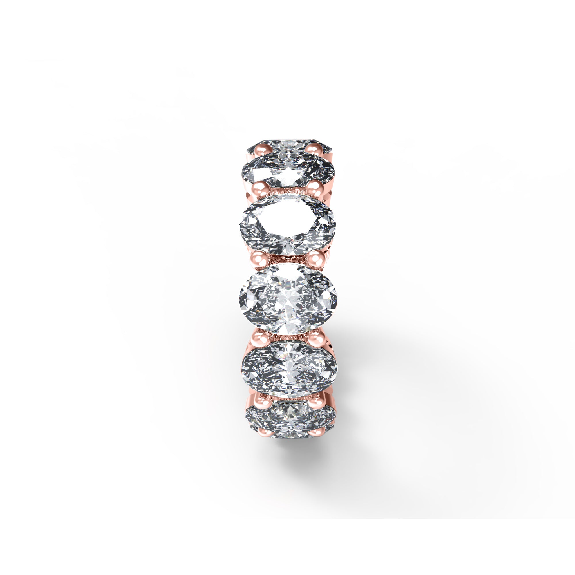 Anello di fidanzamento con moissanite taglio ovale RKC da 8,5 carati, argento 925, placcato oro giallo 14k, per donna, peso 4,40 g, larghezza 6 mm