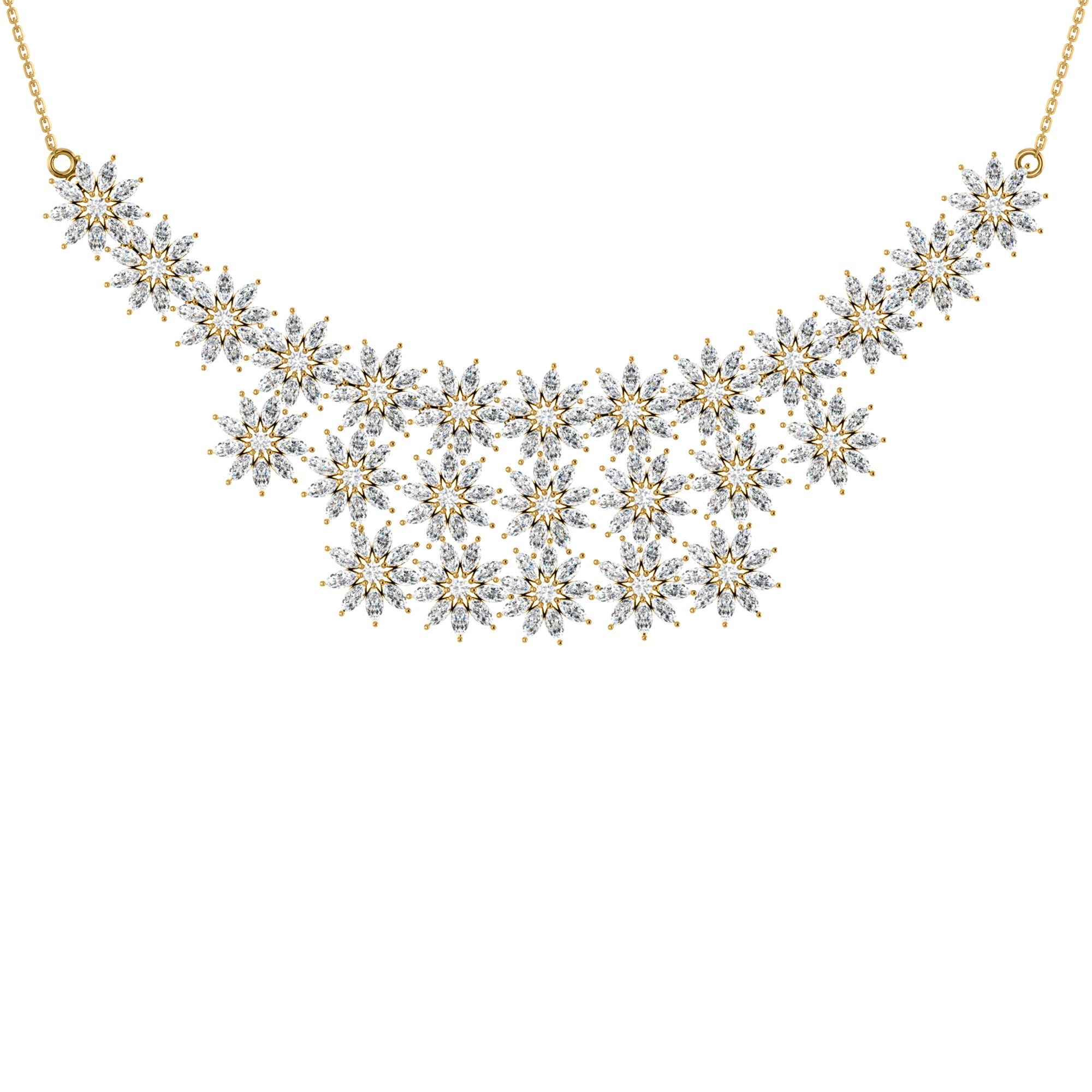 Collana affascinante con moissanite RKC 24,00 CT Argento 925 placcato oro rosa 14k Peso del prodotto 18,00 GM