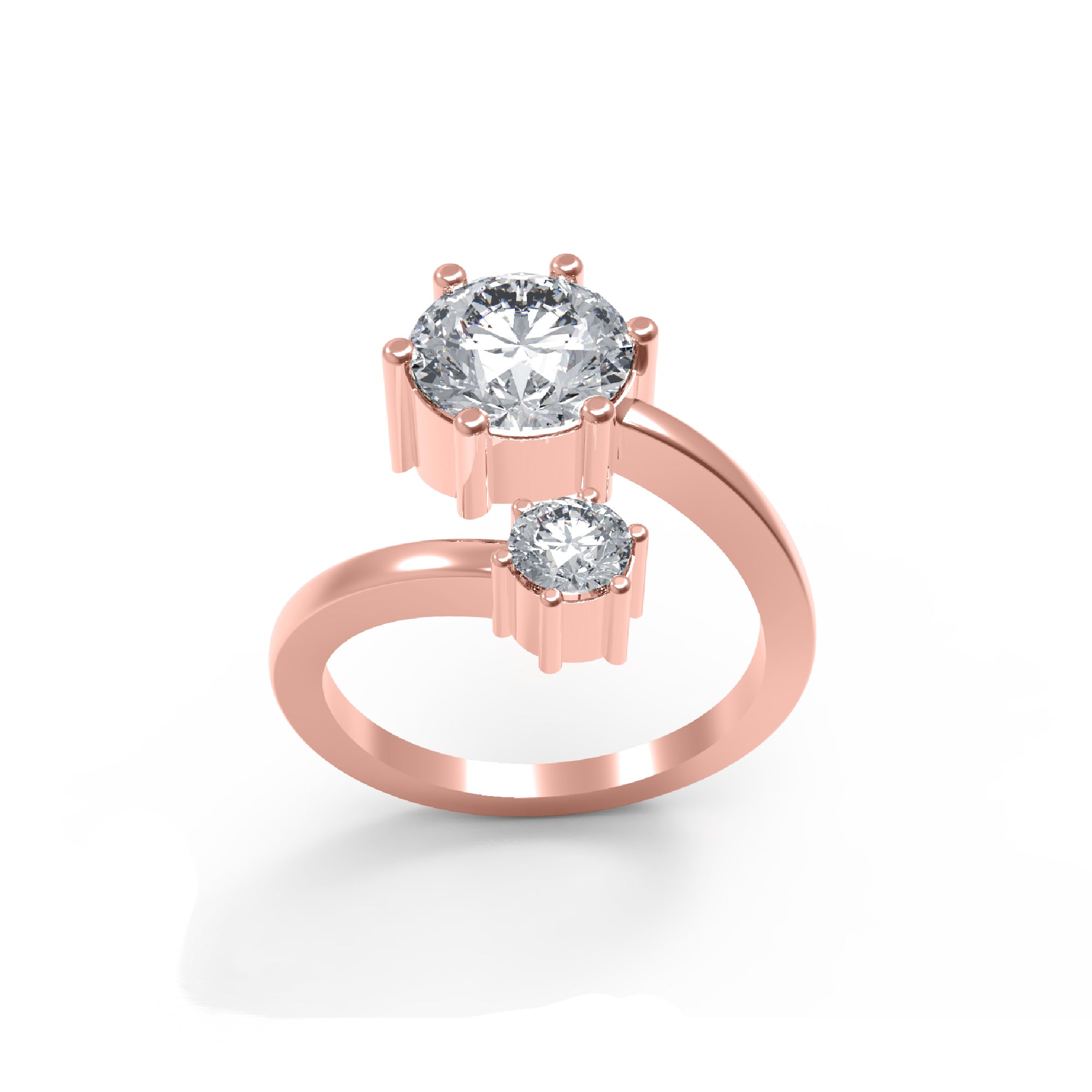 Anello di fidanzamento con moissanite a taglio rotondo RKC da 2,25 ct, argento 925, placcato in oro giallo 14k per peso da donna 3,8 g e 1,70 mm