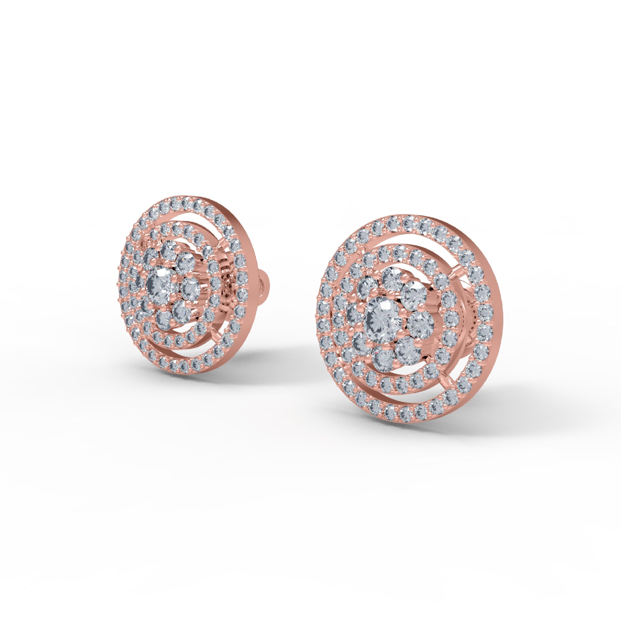 RKC 925 Sterling Silber Damen-Ohrring für den täglichen Gebrauch, 14 Karat Gelb, Gesamtgewicht 3,70 GM, Höhe 13,50 mm