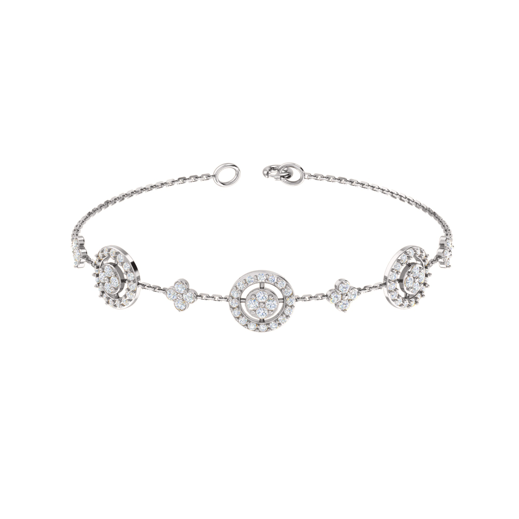 Bracciale da donna in argento sterling RKC 925 con moissanite da 1,56 ct, placcato in oro rosa 14 carati, peso 5,85 g