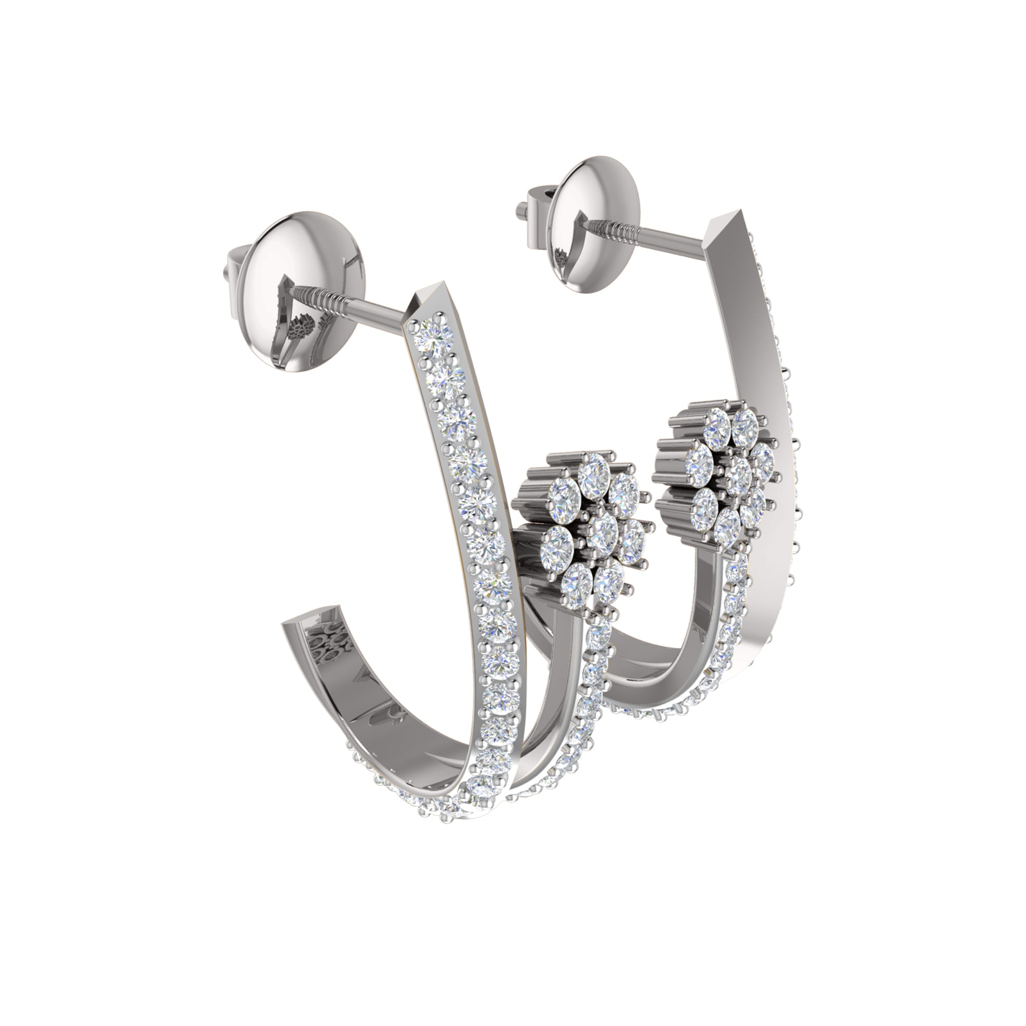 RKC 925 Sterling Silber Hoops & Huggies Ohrring Damenohrring 14 Karat Gelbgold über 3,20 WT, Höhe 20,00 mm