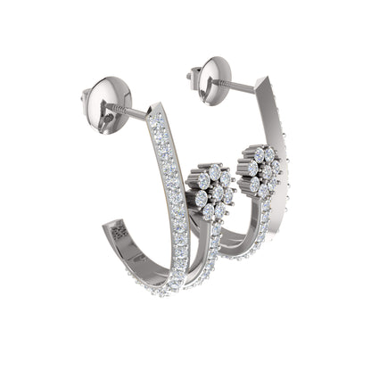 RKC 925 Sterling Silber Hoops & Huggies Ohrring Damenohrring 14 Karat Gelbgold über 3,20 WT, Höhe 20,00 mm