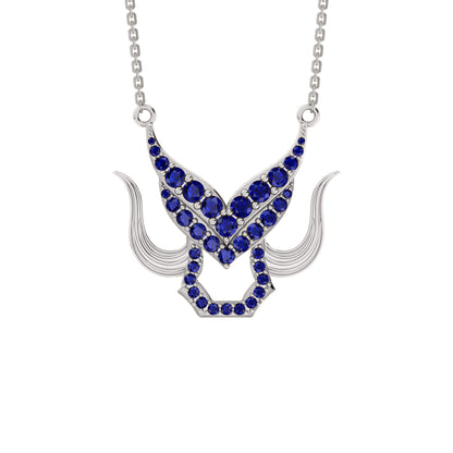 RKC 2,73 Karat Moissanit-Charme-Halskette, 925er Silber, 14 Karat Gelbgold vergoldet, Produktgewicht: 7,00 g, Höhe: 26,00 mm