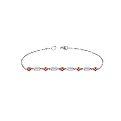RKC 925 Sterling Silber 0,3 CT Edelstein für Damenarmband, 14 Karat Roségold vergoldet, Gewicht 3,70 GM