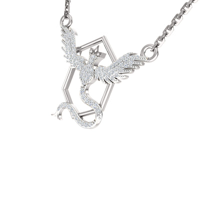 RKC 2,1 CT Moissanit Charm Halskette 925 Silber 14k Gelbgold plattiert Produktgewicht 4,00 GM Höhe 18,00 MM
