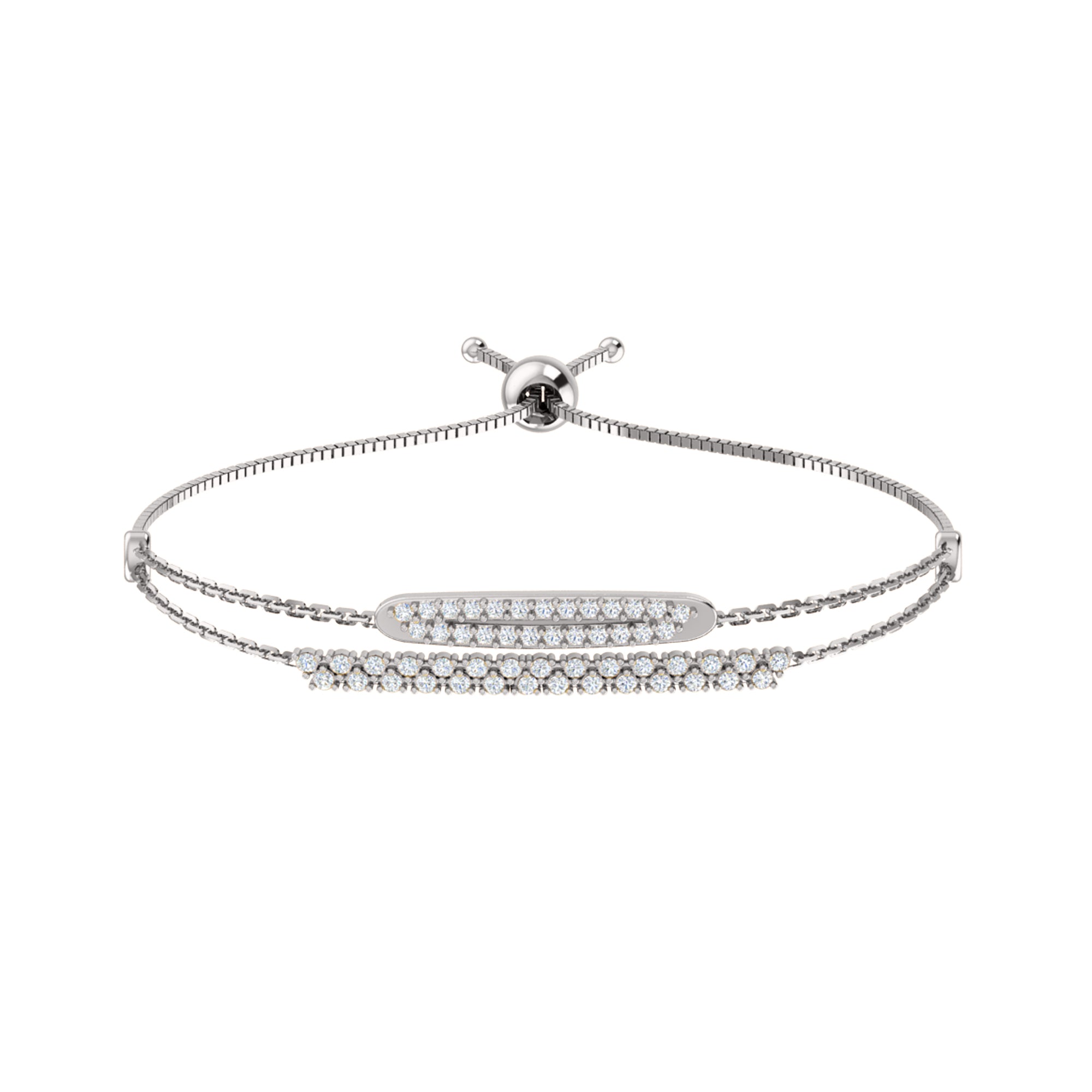 RKC Damen-Armband aus 925er-Sterlingsilber mit 0,81 Karat Moissanit, 14 Karat Gelbgold vergoldet, Gewicht 4,50 g, Höhe 36,85 mm