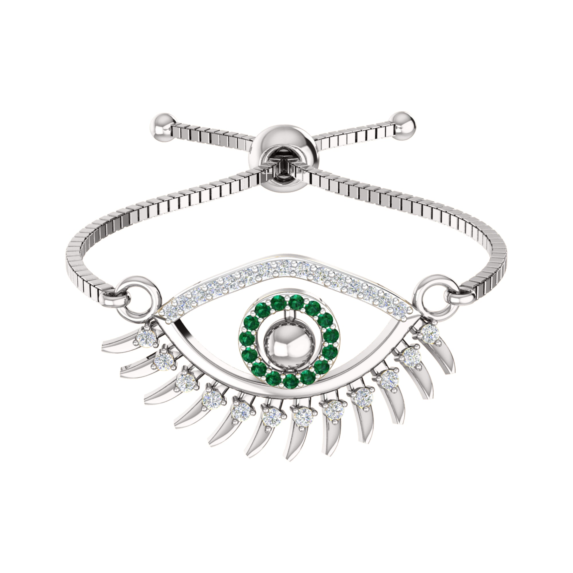Bracciale da donna con pietre preziose multiple in argento sterling 925 RKC da 0,14 ct, placcato in oro giallo 14 carati, peso 3,80 GM, altezza 10,00 mm