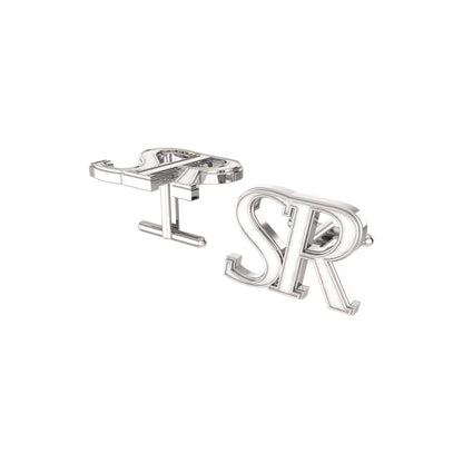 RKC 925 Sterling Silver Enamel Cufflinks 14K Rose Gold Plated Product Wt 3.80 gm