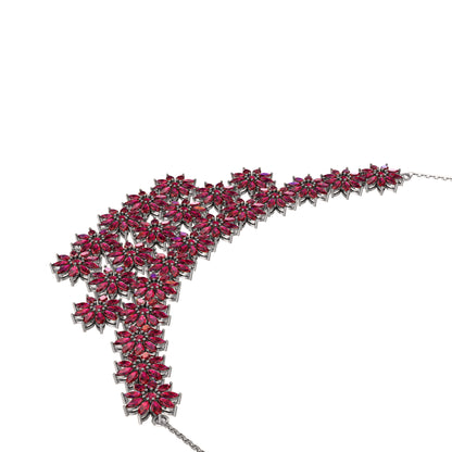 Collana affascinante con moissanite RKC 24,00 CT Argento 925 placcato oro rosa 14k Peso del prodotto 18,00 GM