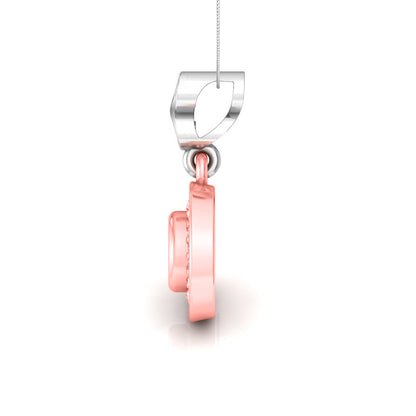 RKC Silver Halo 0,55 CT Moissanit runder Damen-Anhänger, 925er Silber, Gewicht 2,8 g, Höhe 15 mm
