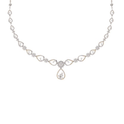 Collana affascinante con moissanite RKC 2.7 CT Argento 925 placcato oro rosa 14k Peso del prodotto 13,00 GM