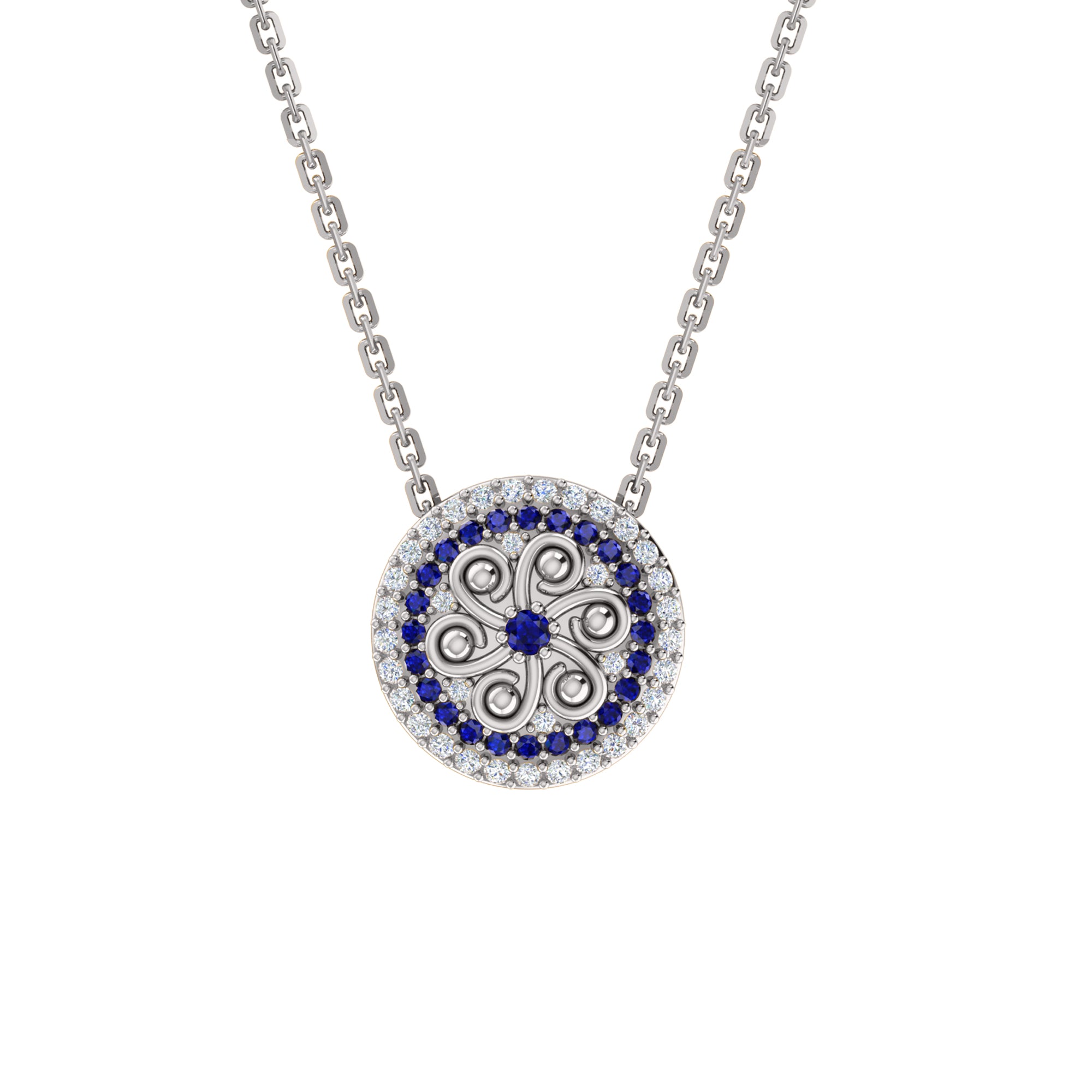 Ciondolo in moissanite RKC 2,9 CT, gioielli in argento 925, placcato in oro giallo 14 carati, peso 4,00 GM, altezza 13,50 mm