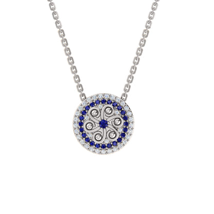 Ciondolo in moissanite RKC 2,9 CT, gioielli in argento 925, placcato in oro giallo 14 carati, peso 4,00 GM, altezza 13,50 mm