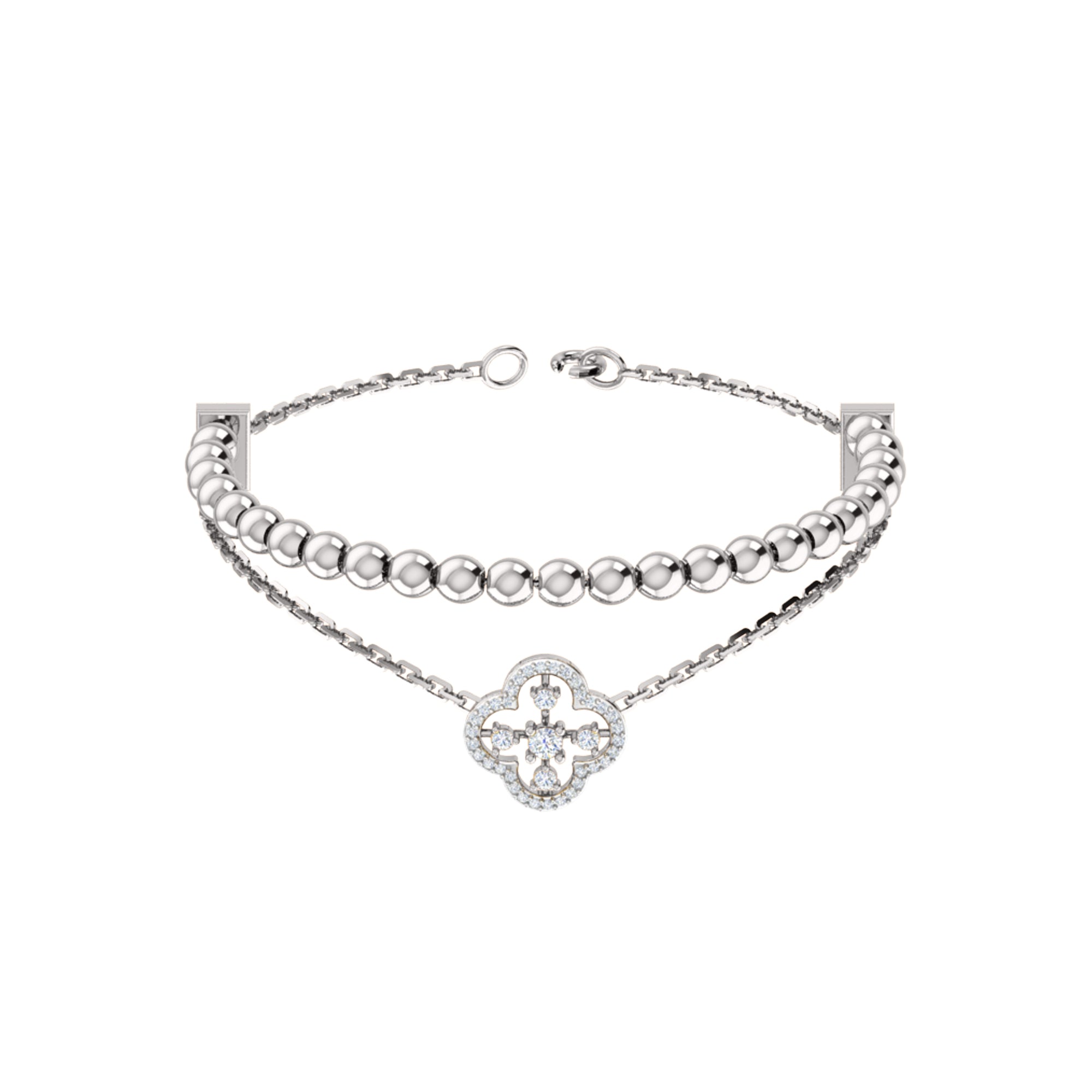 RKC Damen-Armband aus 925er-Sterlingsilber mit 0,39 Karat Moissanit, 14 Karat Gelbgold vergoldet, Gewicht 11,50 g