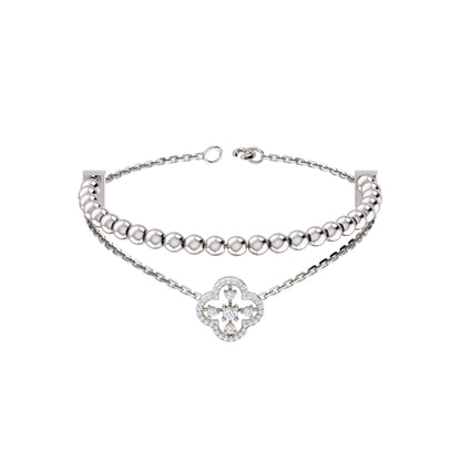 RKC Damen-Armband aus 925er-Sterlingsilber mit 0,39 Karat Moissanit, 14 Karat Gelbgold vergoldet, Gewicht 11,50 g