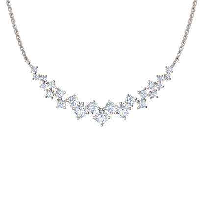 Collana affascinante con moissanite RKC da 10,35 CT Argento 925 placcato oro rosa 14k Peso del prodotto 4,80 GM