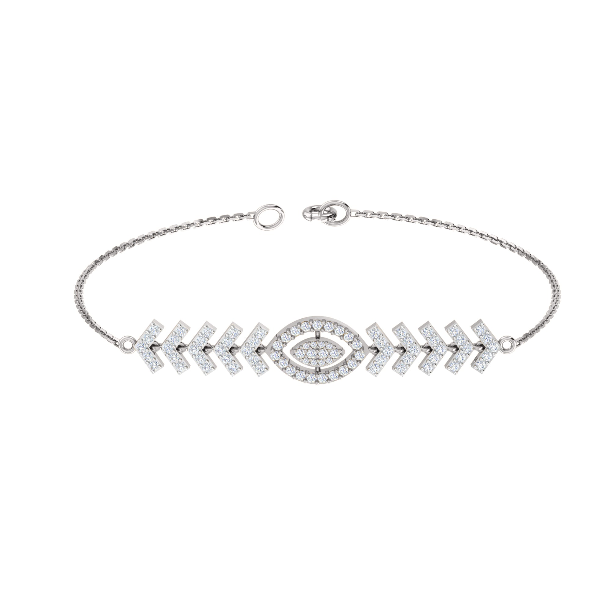 Pietra preziosa RKC in argento sterling 925 da 1,1 CT per bracciale da donna Placcato in oro giallo 14 carati Peso 6,00 GM