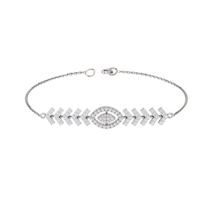 Pietra preziosa RKC in argento sterling 925 da 1,1 CT per bracciale da donna Placcato in oro giallo 14 carati Peso 6,00 GM