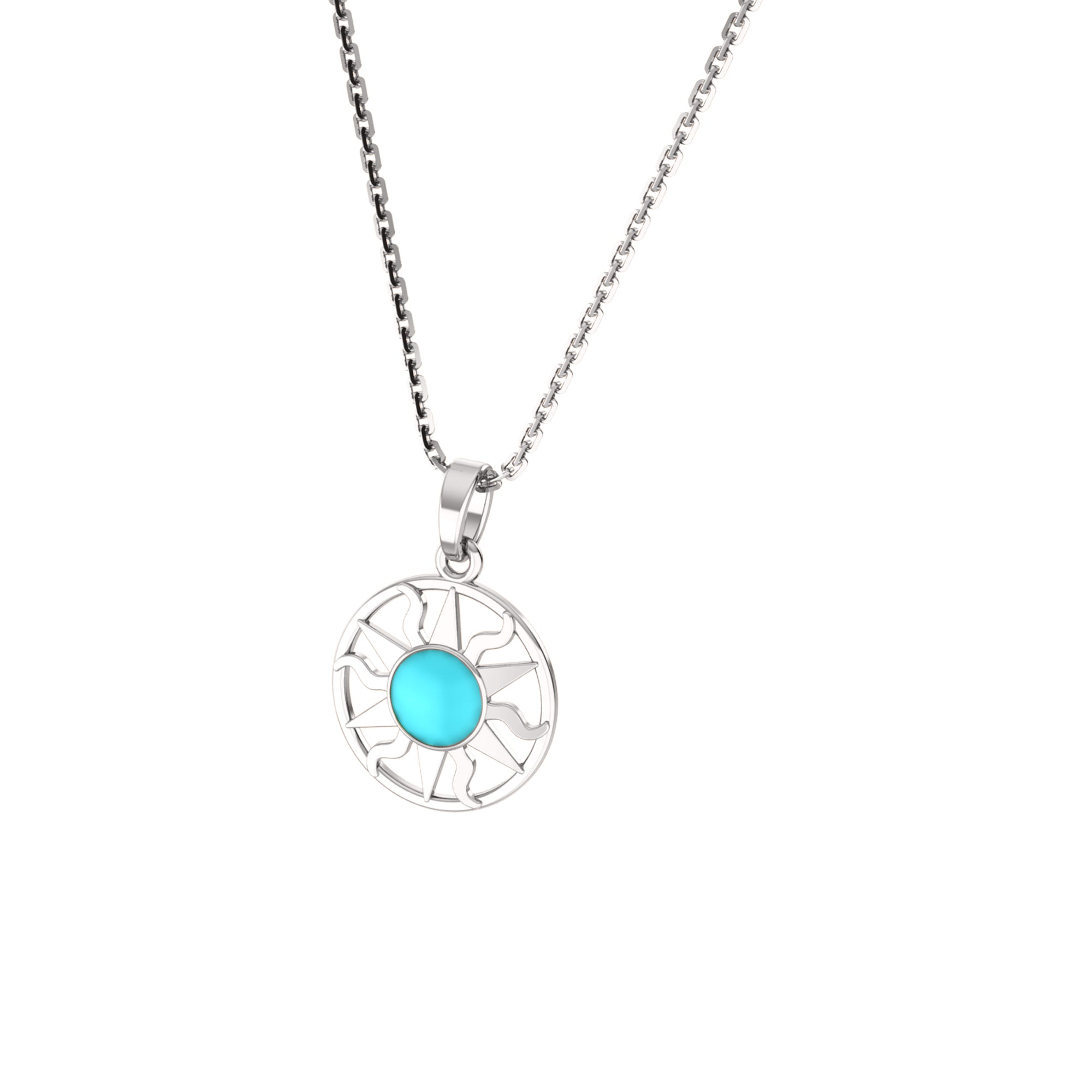 RKC Emaille-Sonnenanhänger, 925er Silberschmuck, 14 Karat Gelbgold vergoldet, Produktgewicht: 4,00 g, Höhe: 12,50 mm